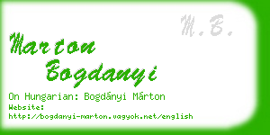 marton bogdanyi business card