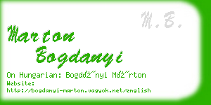 marton bogdanyi business card